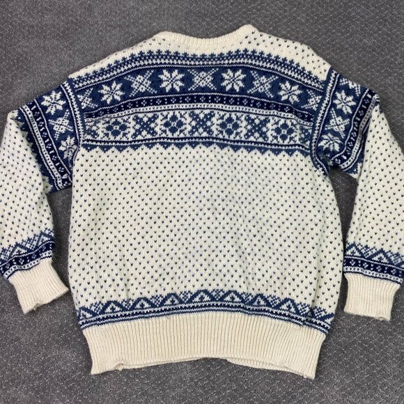 Dale of Norway Cardigan Sweater Medium Fair Isle Norwegian Crew Neck Button - Picture 3 of 11